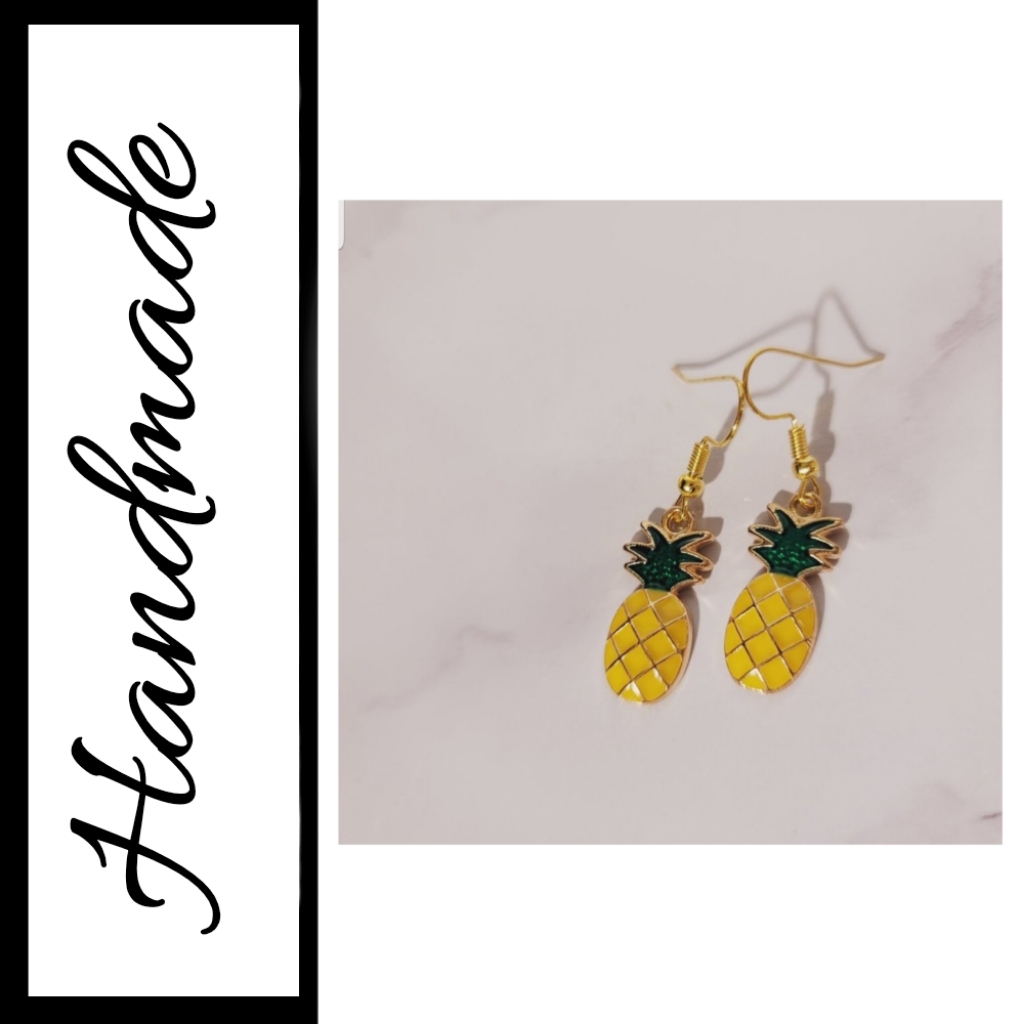 Pineapple Charm Earrings 7$